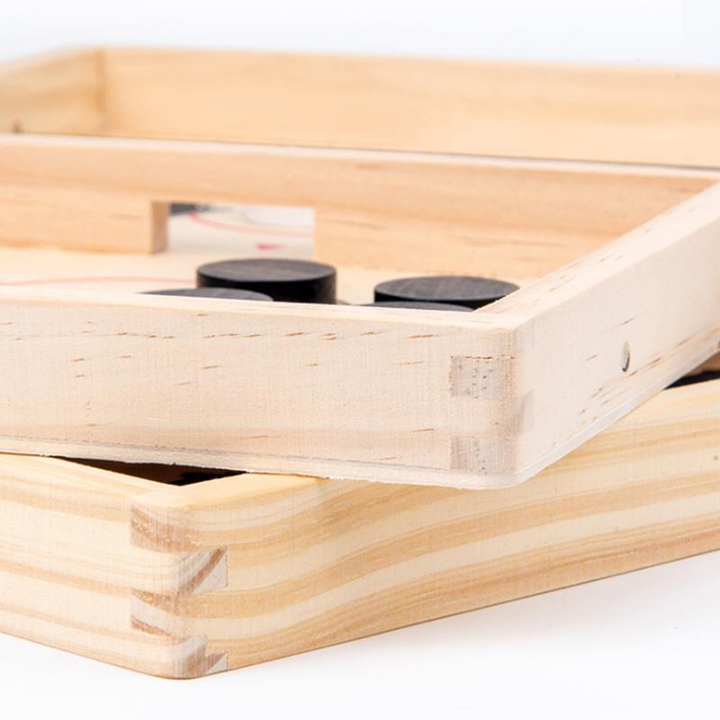 Ultimate Fast-Paced Wooden Sling Puck Board Game