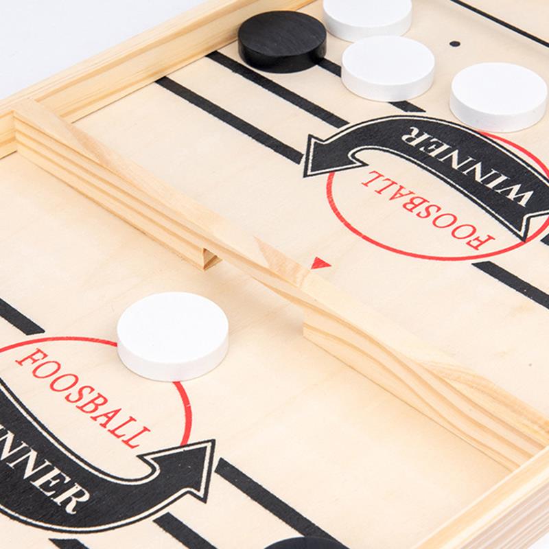 Ultimate Fast-Paced Wooden Sling Puck Board Game