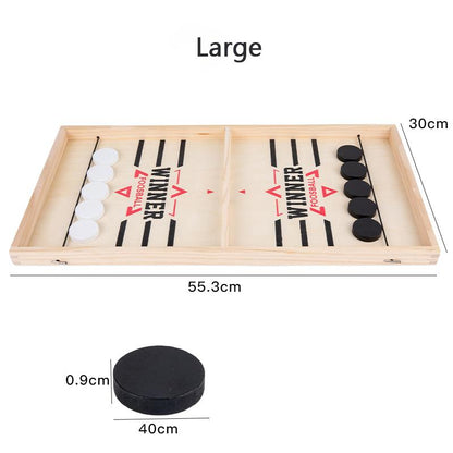 Ultimate Fast-Paced Wooden Sling Puck Board Game