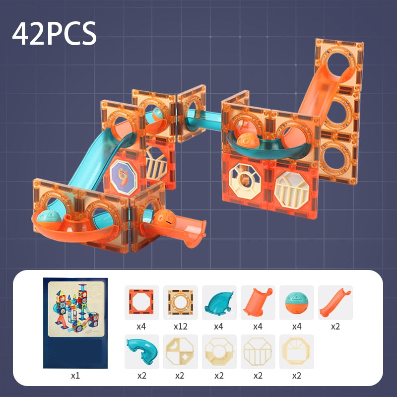 Magnetic Ball Maze Building Blocks set