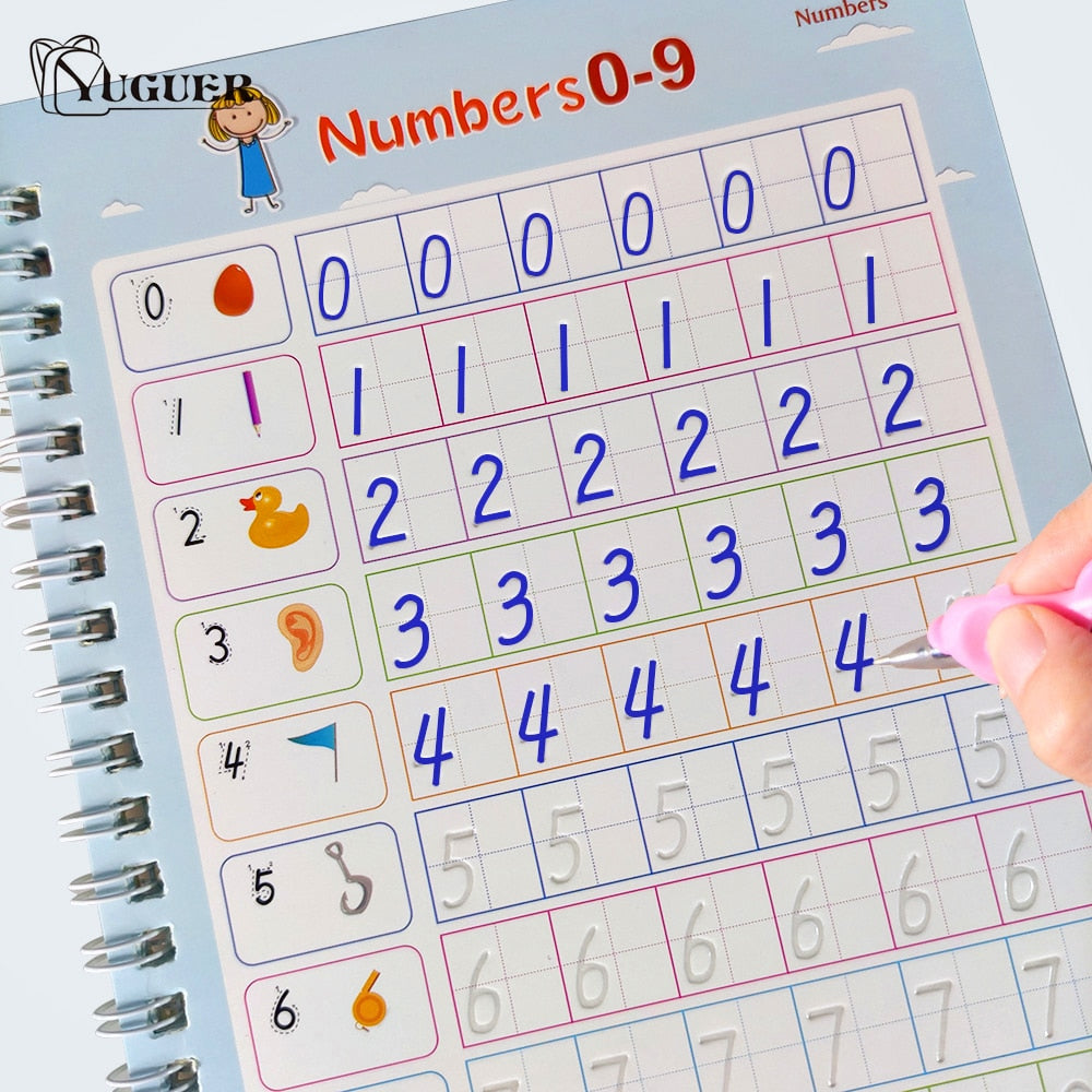 Reusable 3D Textbook For Calligraphy Numbers 0-100 For Kids – Kids Journey