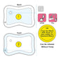 Baby Water Mat With Inflatable Cushion Sea Creatures Dark