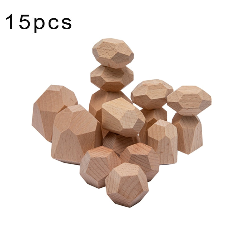 Colorful Wooden Zen Stacking Stones Toy for Kids