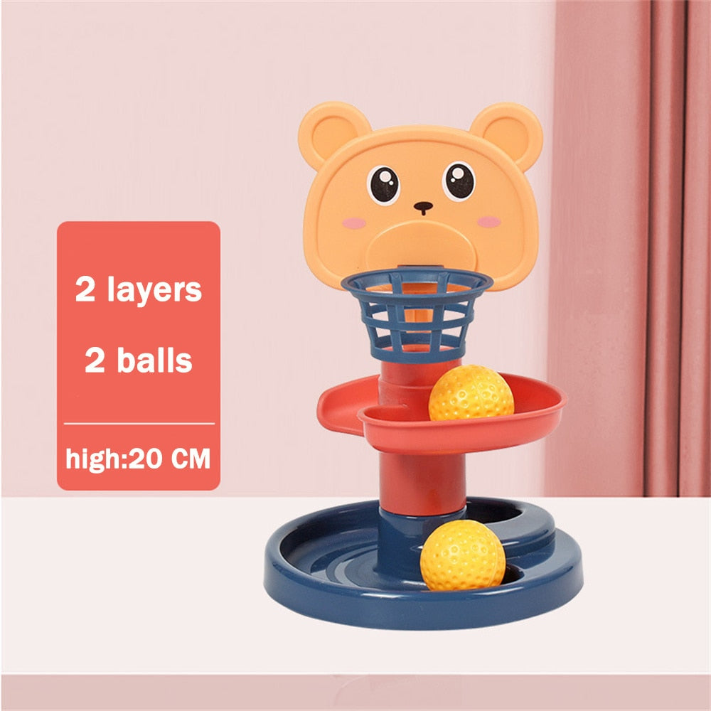 Rolling Ball Pile Tower Toy For Kids