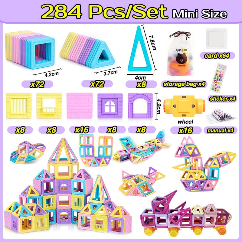 Mini Size Model Magnetic Building Blocks for Children