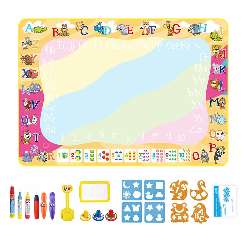 Water Drawing Mat with Magic Pens for Kids