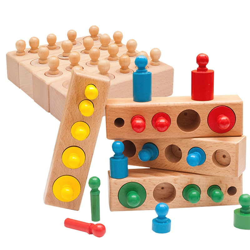 Shape Matching and Stacking Wooden Educational Toy for Kids