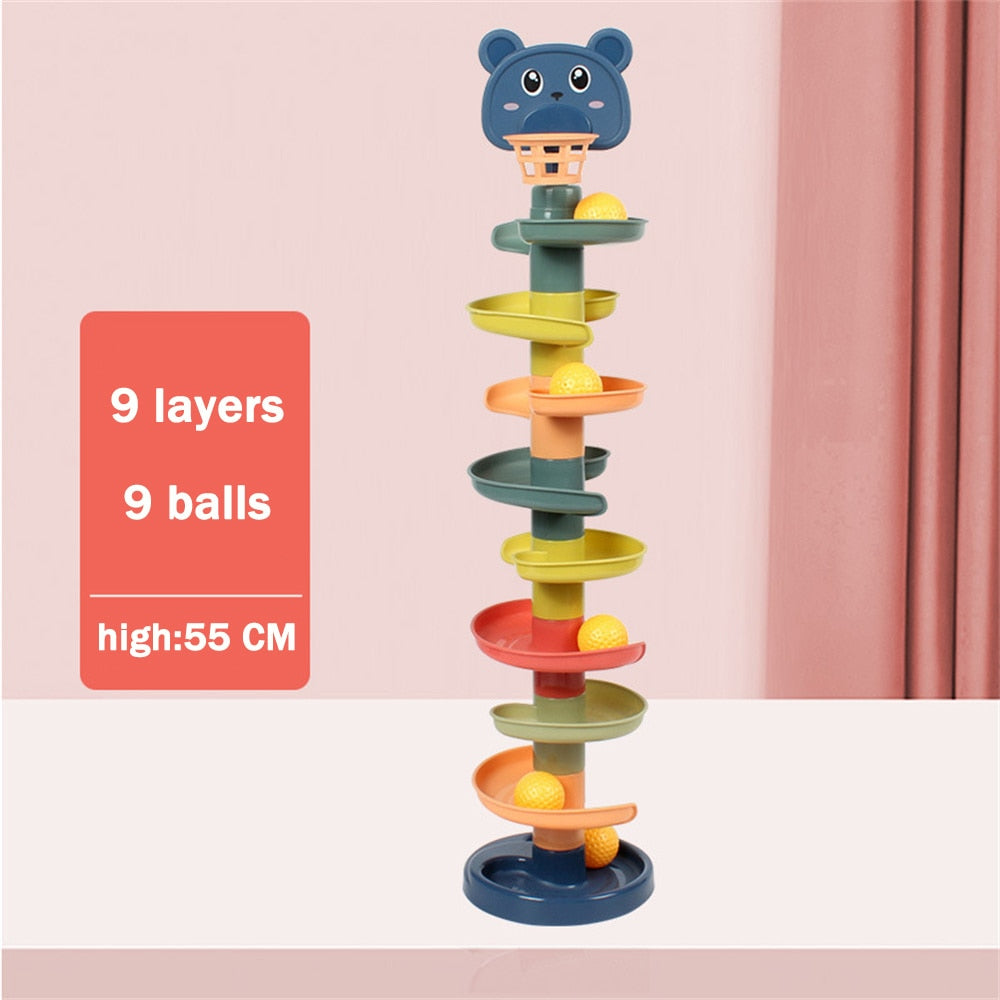 Rolling Ball Pile Tower Toy For Kids