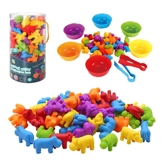 Kids Animal Colors Matching Game for Fine Motor Training