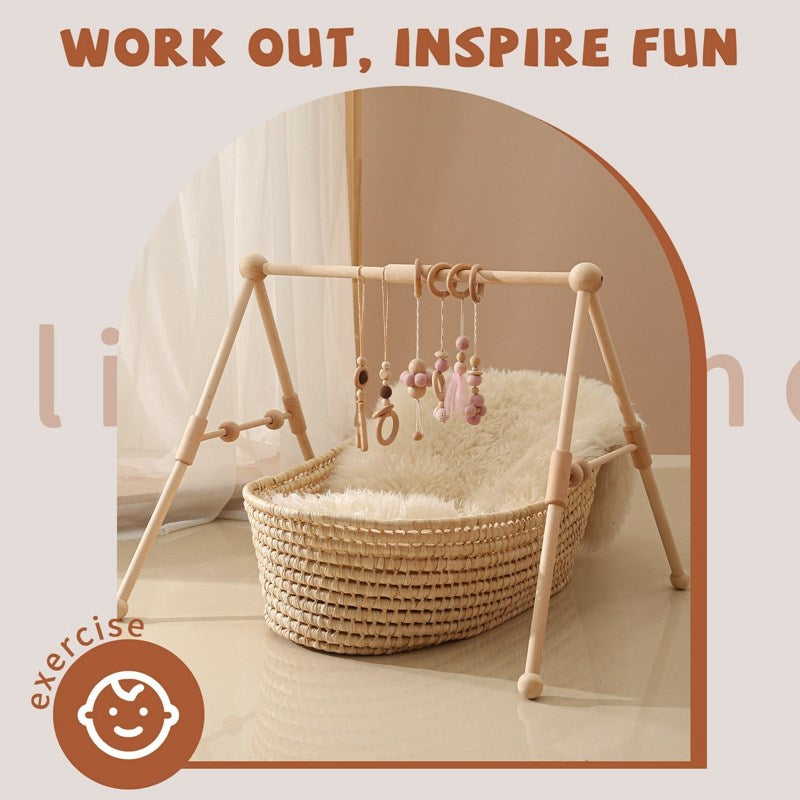 Baby Activity Wooden Play Gym Frame