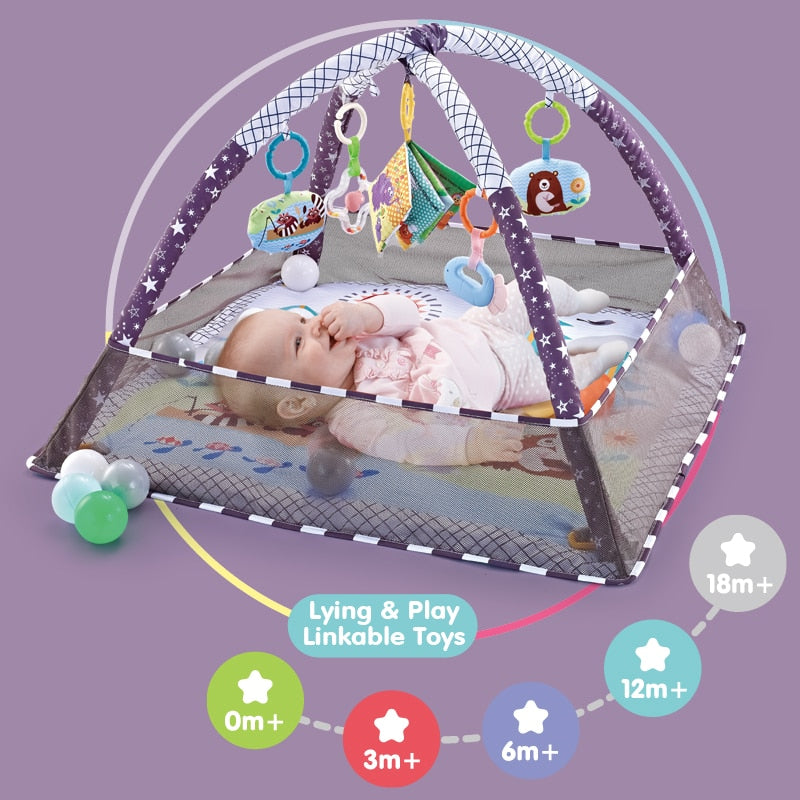 Baby Activity Mat with Frame For Crawling