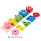 Shape Matching and Stacking Wooden Educational Toy for Kids