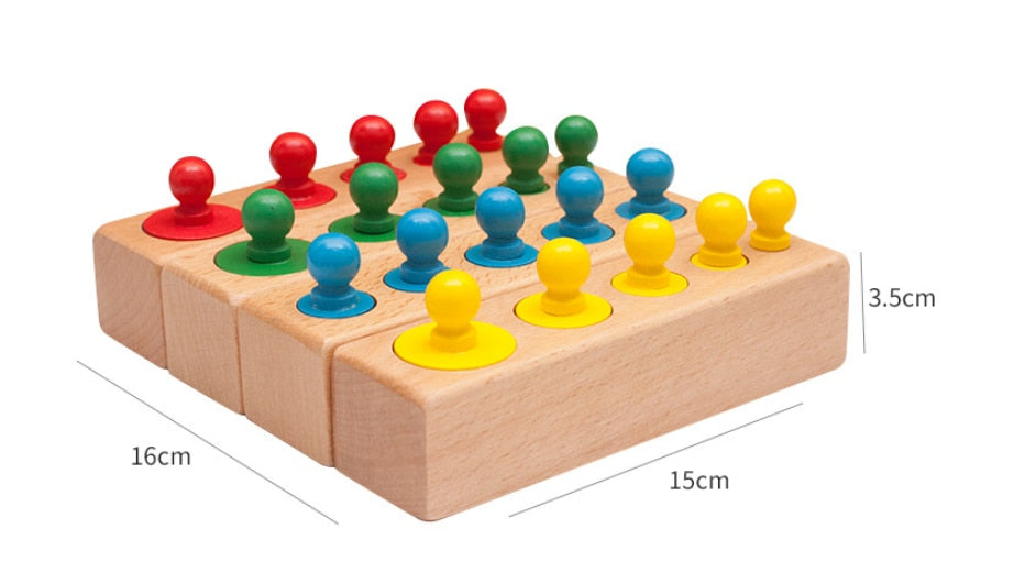 Shape Matching and Stacking Wooden Educational Toy for Kids