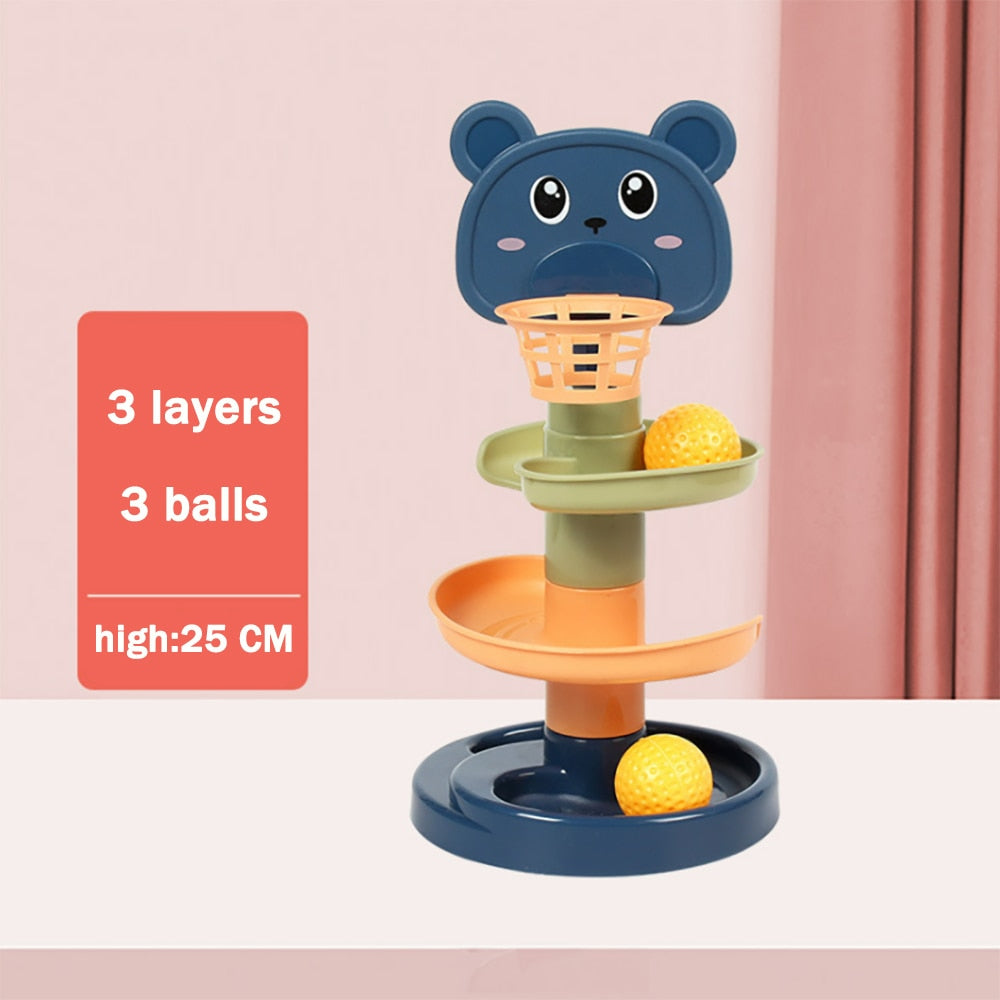 Rolling Ball Pile Tower Toy For Kids